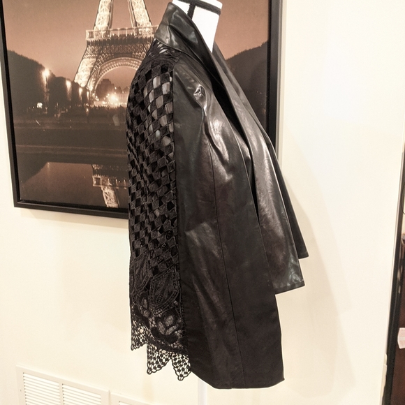Leather and lace Cape by Forever Unique London. - Picture 3 of 6